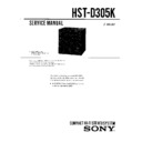 Sony HST-D305K, LBT-D305K Service Manual