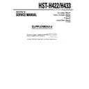 Sony HST-H422, HST-H433 Service Manual