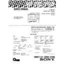Sony HST-V102, HST-V102K Service Manual