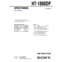 Sony HT-1800DP Service Manual