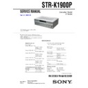 Sony HT-1900DP, STR-K1900P Service Manual