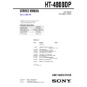 Sony HT-4800DP Service Manual
