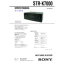 Sony HT-7000DH, STR-K7000 Service Manual