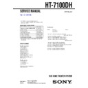 Sony HT-7100DH Service Manual