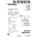 Sony HT-AV500, SA-VE130, SA-VE150 Service Manual