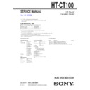 Sony HT-CT100 Service Manual