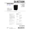 Sony HT-CT550W, SA-WCT550W Service Manual