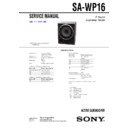 Sony HT-DDW1600, SA-WP16 Service Manual
