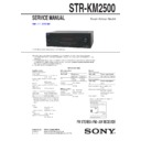 Sony HT-DDW2500, STR-KM2500 Service Manual