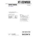 Sony HT-DDW650 Service Manual