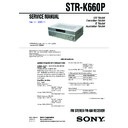 Sony HT-DDW660, STR-K660P Service Manual