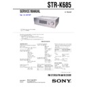 Sony HT-DDW685, STR-K685 Service Manual