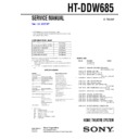 Sony HT-DDW685 Service Manual