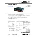 Sony HT-DDW7500, HT-DDW8500, STR-KM7500 Service Manual