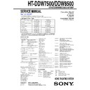 Sony HT-DDW7500, HT-DDW8500 Service Manual