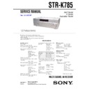Sony HT-DDW785, HTP-78DW, STR-K785 Service Manual