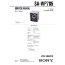 Sony HT-DDW785, SA-WP785 Service Manual