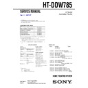 Sony HT-DDW785 Service Manual