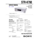 Sony HT-DDW790, HT-DDW795, STR-K790 Service Manual