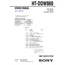 Sony HT-DDW860 Service Manual