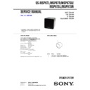 Sony HT-DDW870, HT-DDW970, SS-MSP87L, SS-MSP87R, SS-MSP87SB, SS-MSP87SL, SS-MSP87SR Service Manual