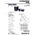 Sony HT-DDW885, SS-CNP885, SS-MSP885, SS-SRP885 Service Manual
