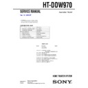 Sony HT-DDW970 Service Manual