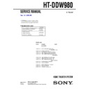 Sony HT-DDW980 Service Manual