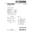 Sony HT-DDW995 Service Manual