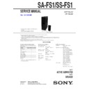 Sony HT-FS1, SA-FS1, SS-FS1 Service Manual