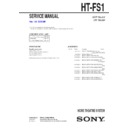 Sony HT-FS1 Service Manual