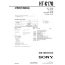 Sony HT-K170 Service Manual