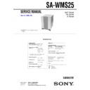 Sony HT-K25, SA-WMS25 Service Manual