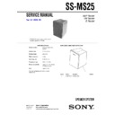 Sony HT-K25, SS-MS25 Service Manual
