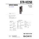 Sony HT-K250, STR-VE250 Service Manual