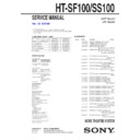 Sony HT-SF100, HT-SS100 Service Manual