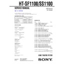 Sony HT-SF1100, HT-SS1100 Service Manual