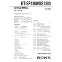 Sony HT-SF1300, HT-SS1300 Service Manual