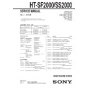 Sony HT-SF2000, HT-SS2000 Service Manual