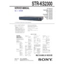 Sony HT-SF2300, HT-SS2300, STR-KS2300 Service Manual