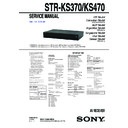 Sony HT-SF470, HT-SS370, STR-KS370, STR-KS470 Service Manual