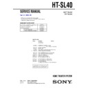 Sony HT-SL40 Service Manual