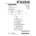 Sony HT-SL5, HT-SL5A Service Manual