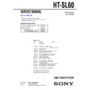 Sony HT-SL60 Service Manual