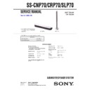 Sony HT-SL65, HT-SL70, SS-CNP70, SS-CRP70, SS-SLP70 Service Manual