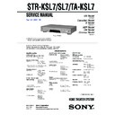 Sony HT-SL7, HT-SL7A, STR-KSL7, STR-SL7, TA-KSL7 Service Manual