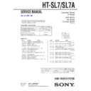 Sony HT-SL7, HT-SL7A Service Manual