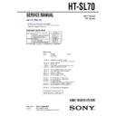 Sony HT-SL70 Service Manual