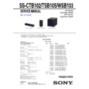 Sony HT-SS380, SS-CTB102, SS-TSB105, SS-WSB103 Service Manual