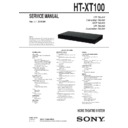 Sony HT-XT100 Service Manual